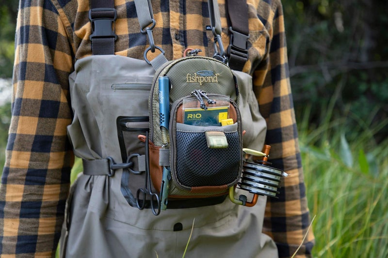 fishpond San Juan Vertical Fly Fishing Chest Pack, Fits up to Two Tackle or Fly Boxes, Lightweight Fishing Bag with Padded Neck Strap â€“ Tidal Blue - Image 2